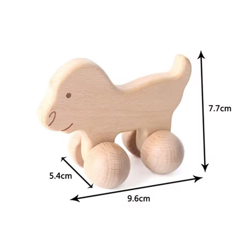 Montessori Holzauto für Babys – Greifling & Rassel aus Bio-Buchenholz (BPA-frei)