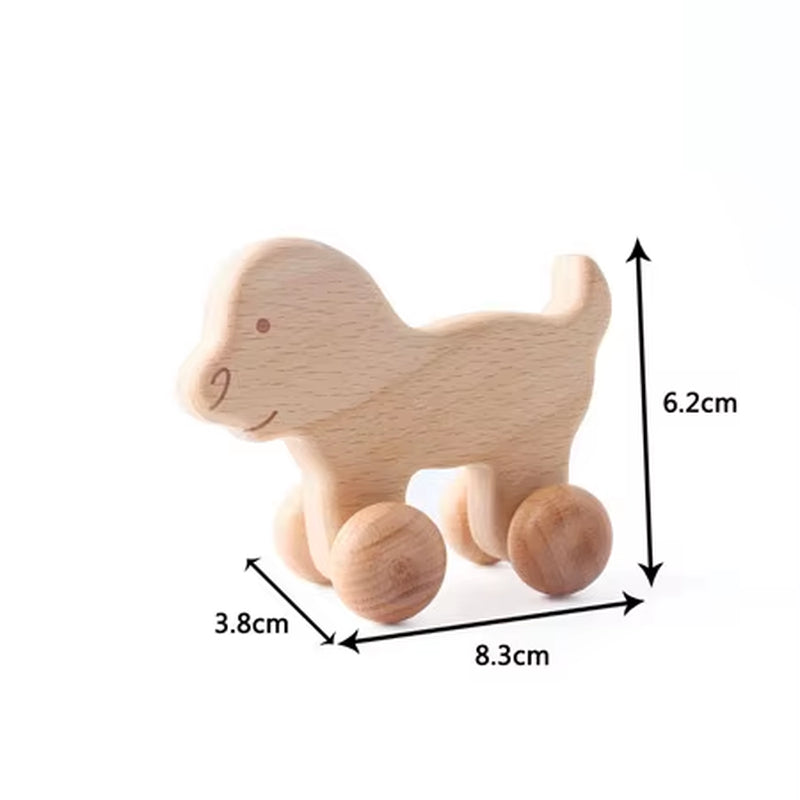 Montessori Holzauto für Babys – Greifling & Rassel aus Bio-Buchenholz (BPA-frei)