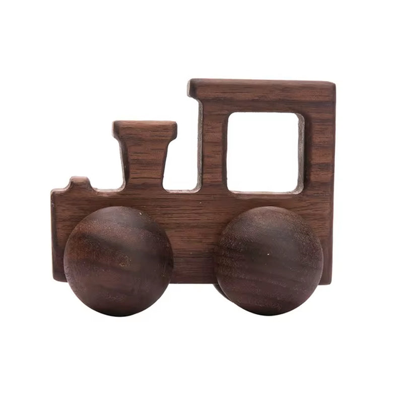 Montessori Holzauto für Babys – Greifling & Rassel aus Bio-Buchenholz (BPA-frei)