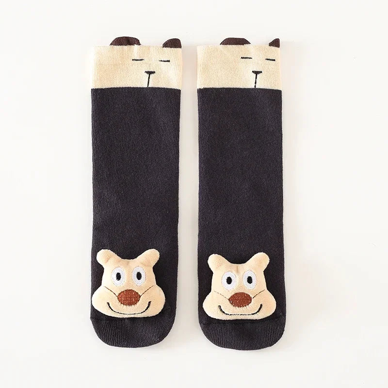 Kids Socks Baby Autumn New Cartoon Doll Accessories Baby Floor Socks Non-Slip Toddler Baby Knee High Infant Sock Childrens Socks