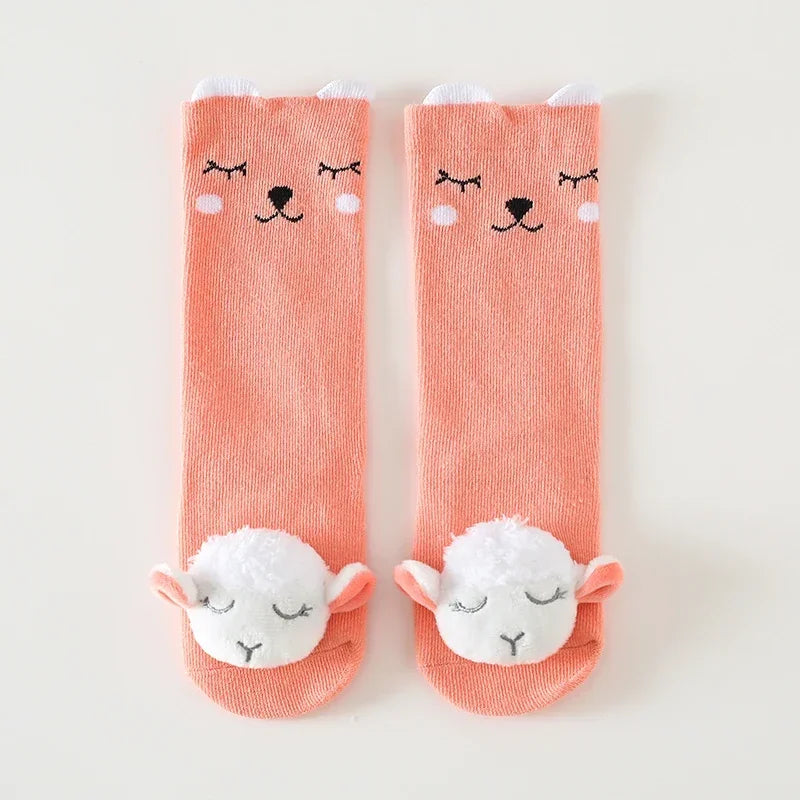 Kids Socks Baby Autumn New Cartoon Doll Accessories Baby Floor Socks Non-Slip Toddler Baby Knee High Infant Sock Childrens Socks