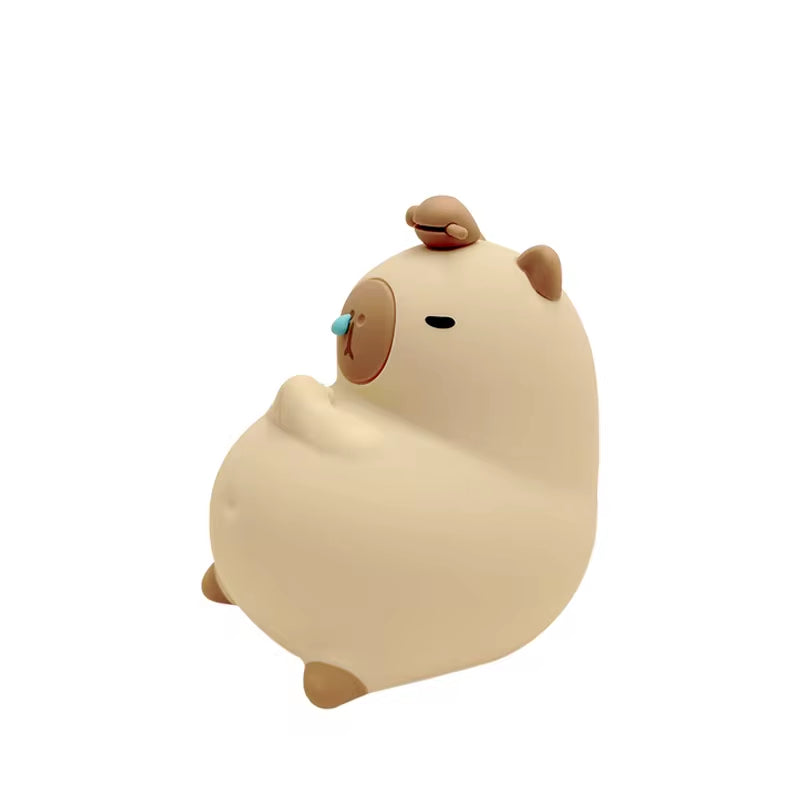 Capybara Nachtlicht für Kinder – USB wiederaufladbare Silikon-Schlaflampe mit Dimmfunktion