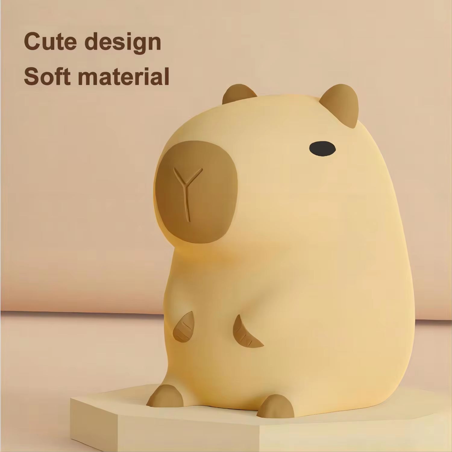 Capybara Nachtlicht für Kinder – USB wiederaufladbare Silikon-Schlaflampe mit Dimmfunktion