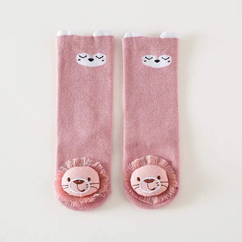 Kids Socks Baby Autumn New Cartoon Doll Accessories Baby Floor Socks Non-Slip Toddler Baby Knee High Infant Sock Childrens Socks