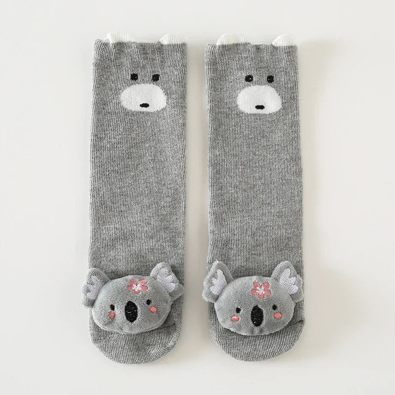 Kids Socks Baby Autumn New Cartoon Doll Accessories Baby Floor Socks Non-Slip Toddler Baby Knee High Infant Sock Childrens Socks