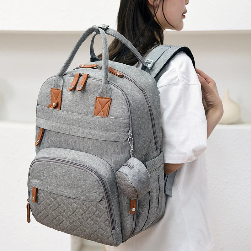 Baby Wickelrucksack Premium – Große Multifunktions-Wickeltasche mit Wickelunterlage & Kinderwagen-Befestigung