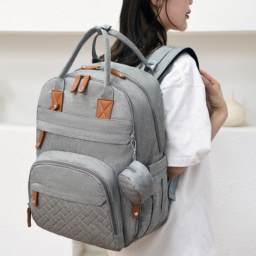 Baby Wickelrucksack Premium – Große Multifunktions-Wickeltasche mit Wickelunterlage & Kinderwagen-Befestigung