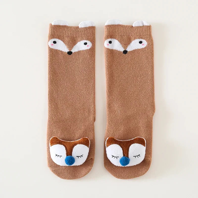 Kids Socks Baby Autumn New Cartoon Doll Accessories Baby Floor Socks Non-Slip Toddler Baby Knee High Infant Sock Childrens Socks
