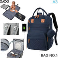 Baby Wickelrucksack Premium – Große Multifunktions-Wickeltasche mit Wickelunterlage & Kinderwagen-Befestigung