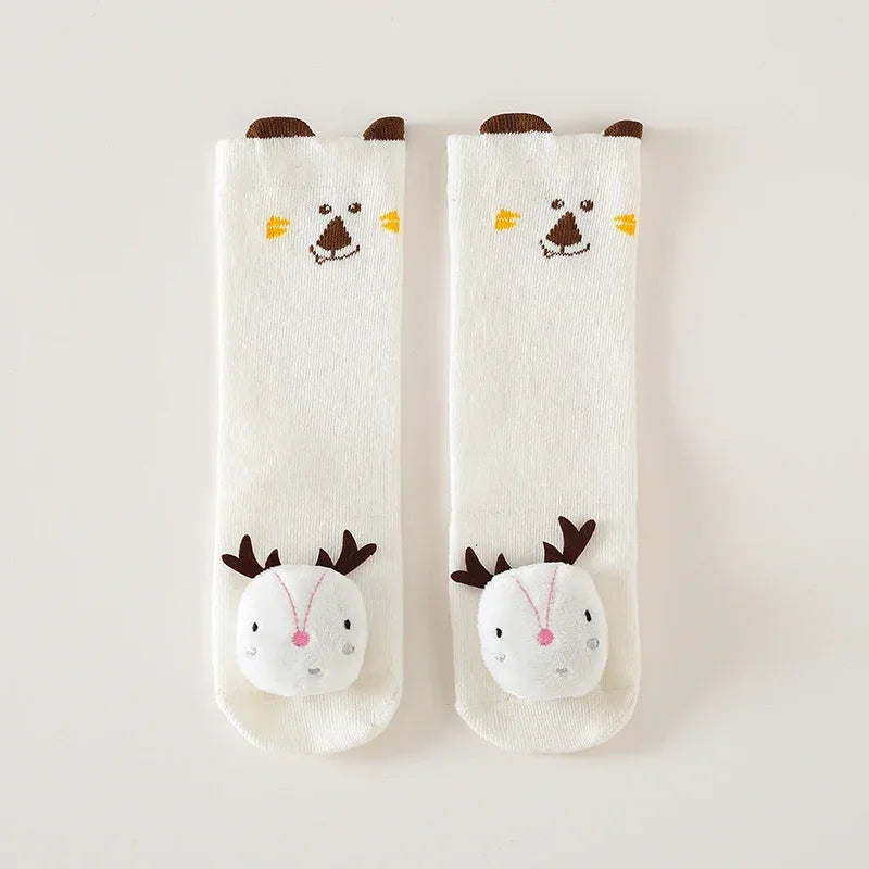Kids Socks Baby Autumn New Cartoon Doll Accessories Baby Floor Socks Non-Slip Toddler Baby Knee High Infant Sock Childrens Socks