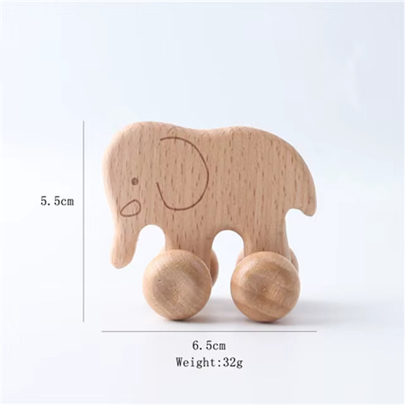 Montessori Holzauto für Babys – Greifling & Rassel aus Bio-Buchenholz (BPA-frei)